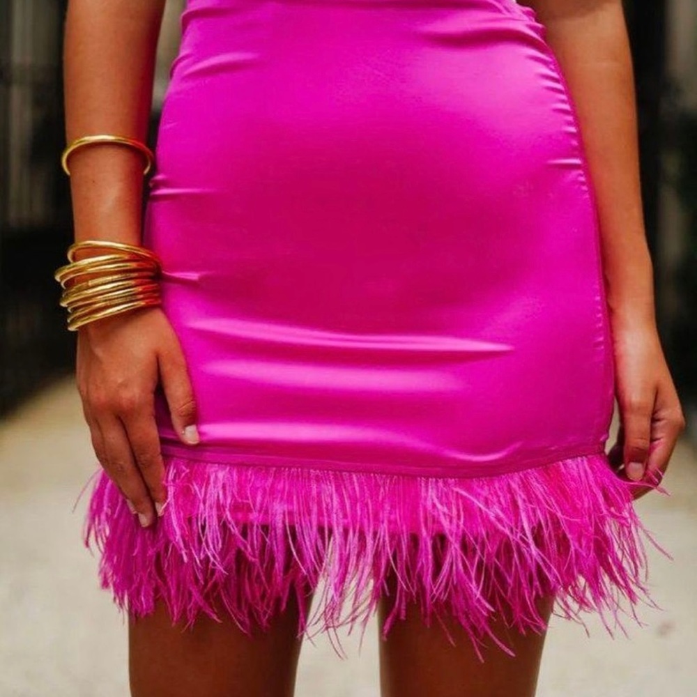 South Boutique Nyla Feather Skirt